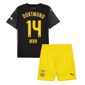 Dětské fotbalový komplet Borussia Dortmund Maximilian Beier #14 Venkovní košile 2024-25 Krátkým Rukávem